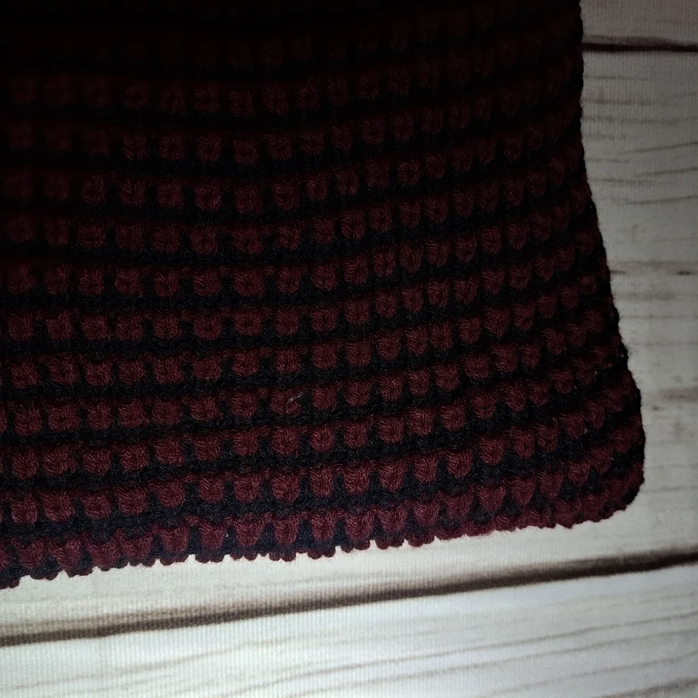Rampage Burgundy And Black  Infinity Scarf